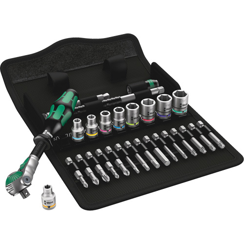 Wera Tools 5004019001 Zyklop Imperial Speed Ratchet Set, 28 Pcs, 1/4" Drive Size