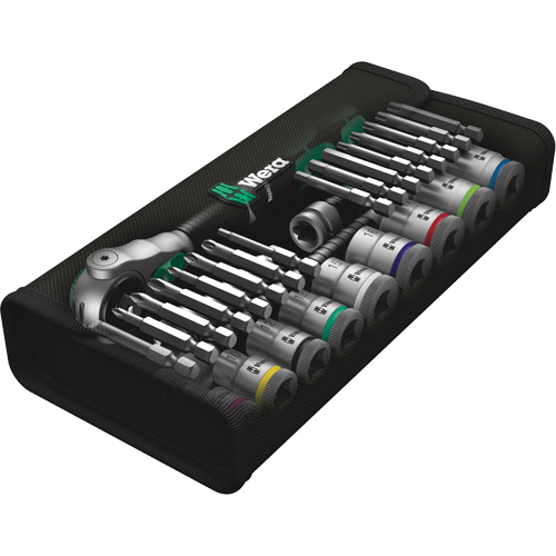 Wera Tools 5004046001 Jeu de rochet rapide m&eacute;trique Zyklop, 29 Mcx, Prise de 3/8"