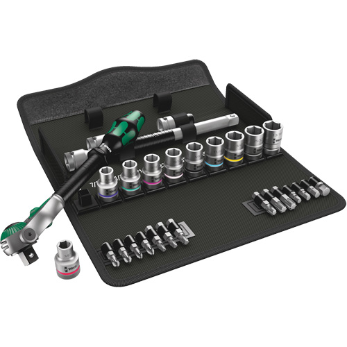 Wera Tools 5004079001 Jeu de rochet rapide imp&eacute;rial Zyklop, 28 Mcx, Prise de 1/2"