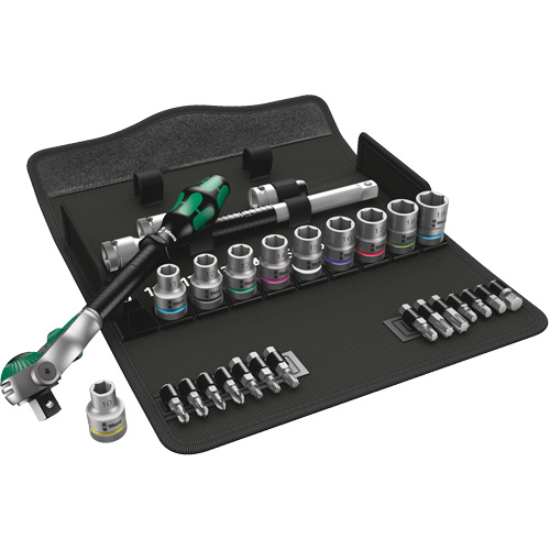 Wera Tools 05004076001 Zyklop Metric Speed Ratchet Set, 28 Pcs, 1/2" Drive Size