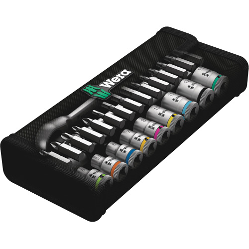 Wera Tools 5004017001 Zyklop Metric Metal Ratchet Set, 28 Pcs, 1/4" Drive Size