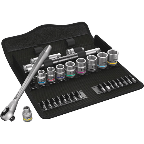 Wera Tools 5004050001 Zyklop Imperial Metal Ratchet Set, 29 Pcs, 3/8" Drive Size