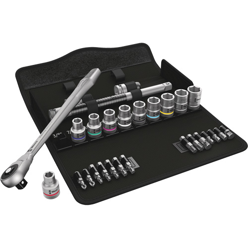 Wera Tools 05004080001 Zyklop Imperial Metal Ratchet Set, 28 Pcs, 1/2" Drive Size