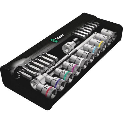 Wera Tools 5004081001 Zyklop Imperial Metal Ratchet with Switch Lever Set, 29 Pcs, 1/2" Drive Size