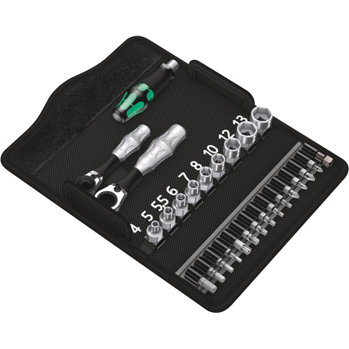 Wera Tools 5135918001 Mini rochet Zyklop Kraftform Kompakt, 2 Mcx, Prise de 1/4"