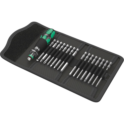 Wera Tools 05051042001 Jeu de tournevis Multi 60 Kraftform Kompakt et m&egrave;ches 17 mcx, 6-3/32" lo, Prise Plastique