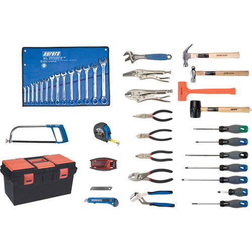 Outils Aurora TYP012 Jeu d'outils de luxe avec coffret en plastique, 56 morcea