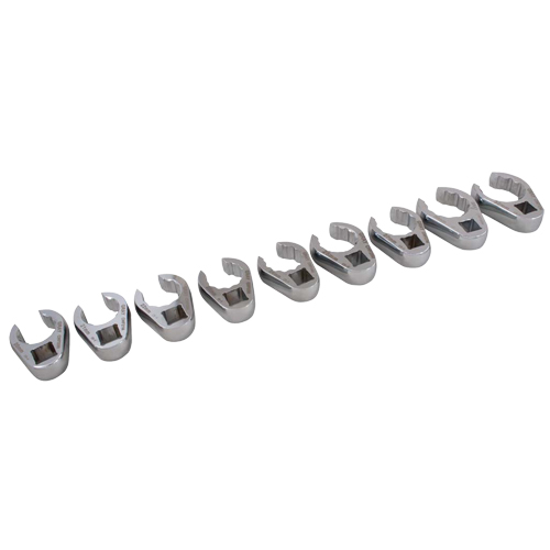 Gray Tools 65909 Wrench Set, Crowfoot, 9 Pieces, Metric
