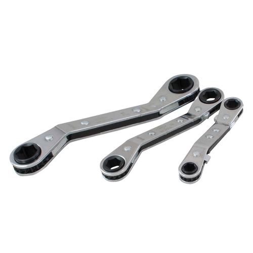 Gray Tools MROB30 Jeu de cl&eacute;s &agrave; cliquet d&eacute;cal&eacute;e, Cl&eacute; polygonale, 3 morceaux, M&eacute;trique
