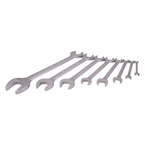 Gray Tools OE8LR Wrench Set, Open-Ended, 8 Pieces, Imperial