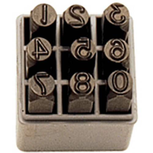 Gray Tools 34-20581 Number Hand Stamp Set, 9 Pieces