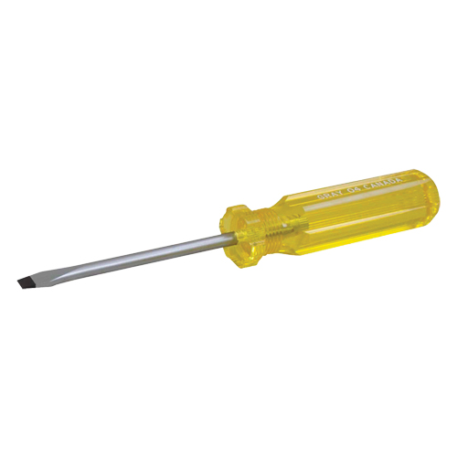 Gray Tools 08 Slotted Screwdriver, 3/8", 12-1/2" L, Plastic Handle