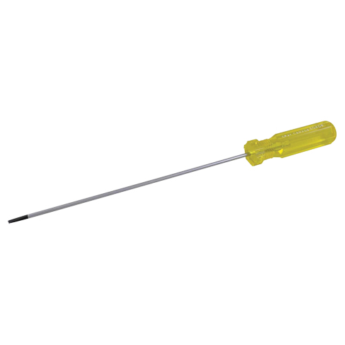 Gray Tools 30403 Electrician's Slotted Screwdriver, 1/8" Tip, Round, 6-1/2" L, Plastic Handle