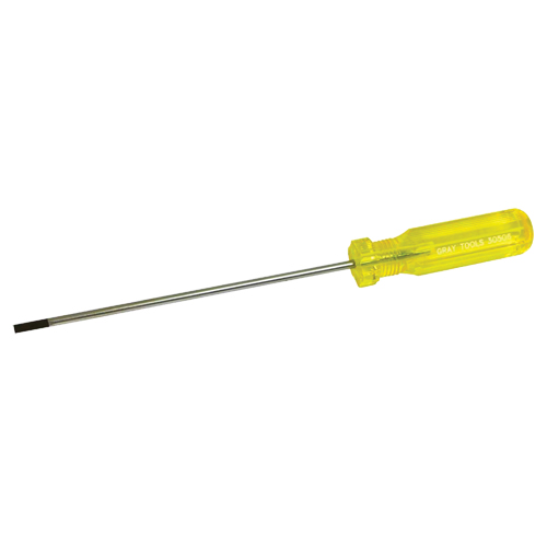 Gray Tools 30506 Tournevis &agrave; fente d'&eacute;lectricien, Tige de 5/32", Ronde, 9-1/2" lo, Prise en Plastique