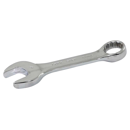 Gray Tools 64219 Stubby Combination Wrench, 12 Point, 19 mm, Chrome Finish