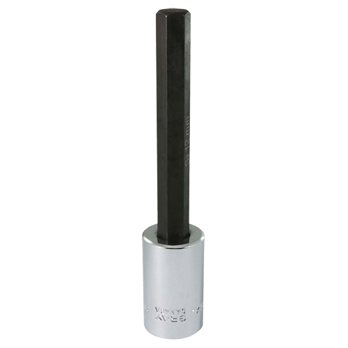 Gray Tools MDW12XL Bit Socket, Hex, 12 mm x 140 mm L, 1/2" Square Drive Drive