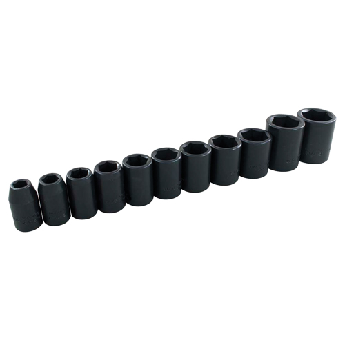 Gray Tools P11T Socket Set, 11 Pcs, Impact, 1/2" Drive Size