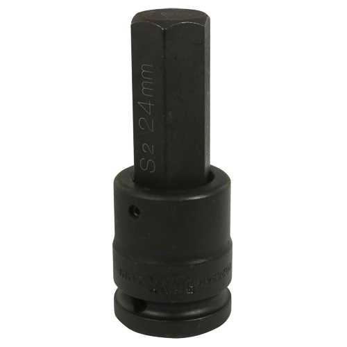 Gray Tools PB2624M Douille pour foret &agrave; chocs, Hexagonale, 24 mm x Prise 3/4"