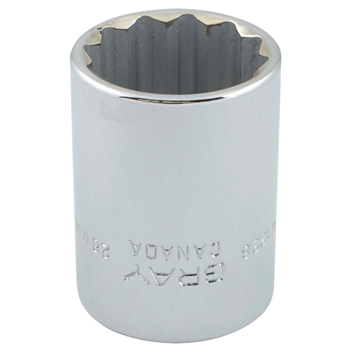 Gray Tools M1228 Socket, 28 mm, 1/2" Drive, 12 Points