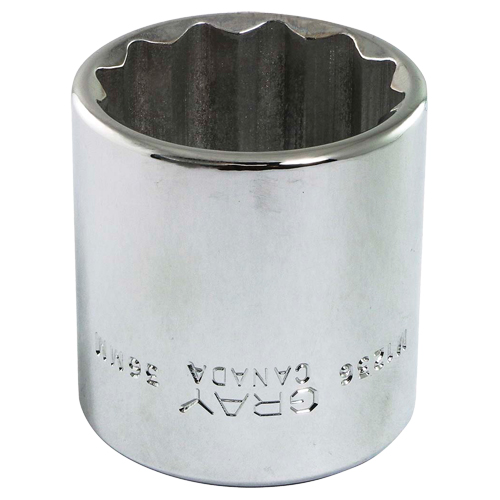 Gray Tools M1217 Douille, 17 mm, Prise 1/2", 12 pans