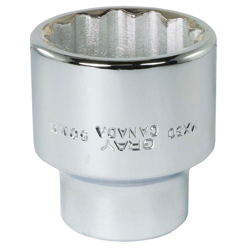 Gray Tools MX50 Douille, 50 mm, Prise 1", 12 pans