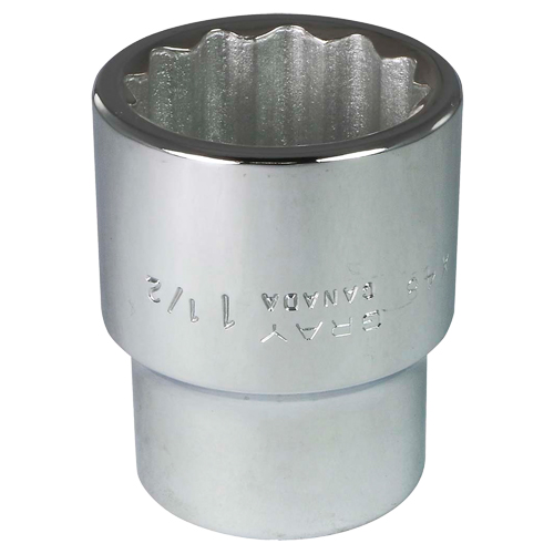 Gray Tools X48 Socket, 1-1/2", 1" Drive, 12 Points