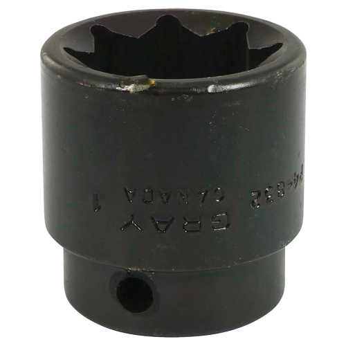 Gray Tools P4-832 Douille, Chocs, 1", Prise 1/2", 8 pans