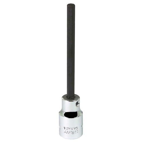 Gray Tools MTW5L Douille &agrave; embout, 5 mm x 3-7/8" lo, Prise 3/8"