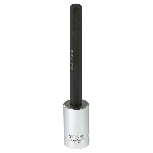 Gray Tools MTW7L Extra Long Bit  Socket, 7 mm x 4" L, 3/8" Drive