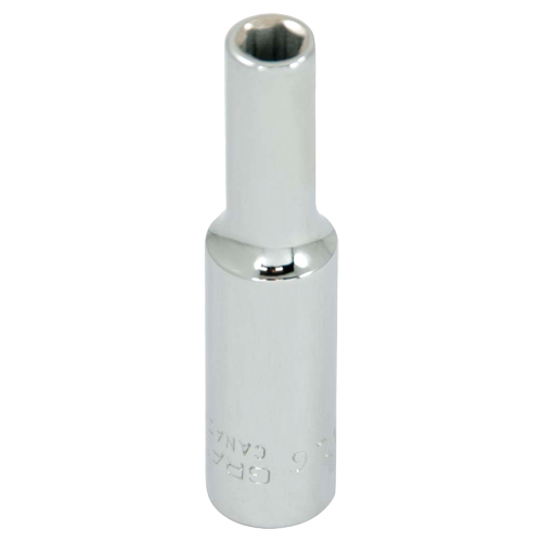 Gray Tools VL6 Socket, 3/16", 1/4" Drive, 6 Points