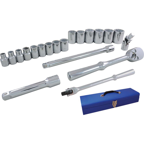 Gray Tools 38120 Socket & Attachment Set, 20 Pcs, 1/2" Drive Size