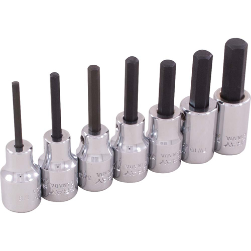 Gray Tools 25607 Hex Head Socket Set, Hex, 3/8" Drive, 7 Pcs