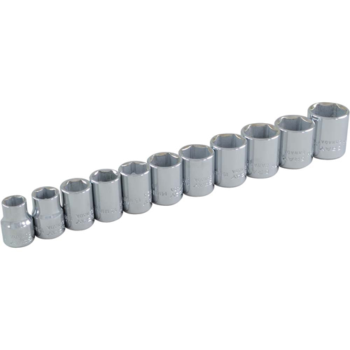 Gray Tools 29011 Socket Set, 11 Pcs, 3/8" Drive Size