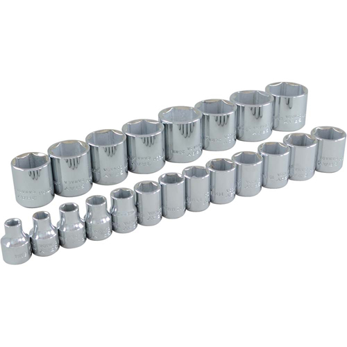 Gray Tools 29021 Socket Set, 21 Pcs, 3/8" Drive Size