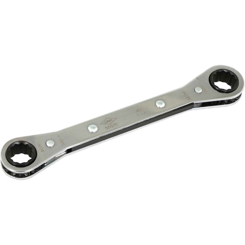 Gray Tools 5003T Flat Ratcheting Box Wrench  , 1/2" Drive, Plain Handle