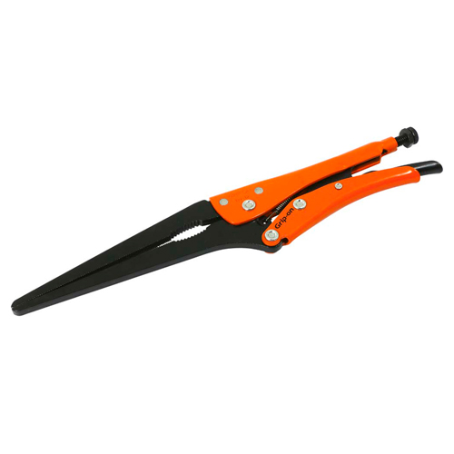Grip-On 127-12 Locking Pliers, 12" Length, Long Nose