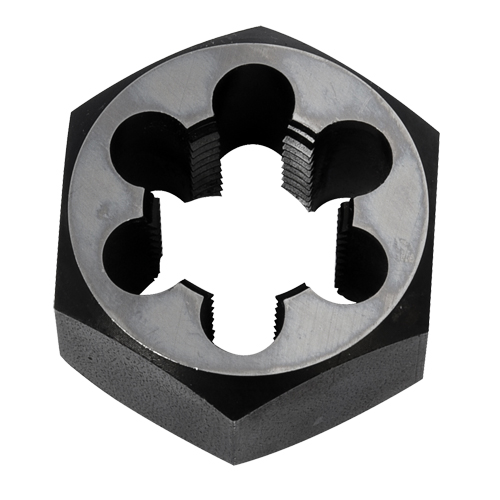 Union Butterfield 8789439 Hex Rethreading Die Nut, 2"/1" Dia., 3/4"-14 Thread, Carbon Steel/Chromium Steel