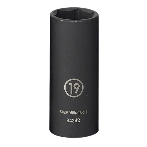 Gearwrench 84336N Socket, Impact, 13 mm, 3/8" Drive, 6 Points, Deep