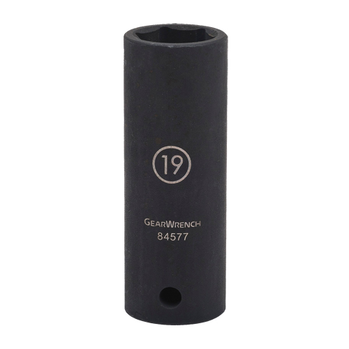 Gearwrench 84575N Socket, Impact, 17 mm, 1/2" Drive, 6 Points, Deep