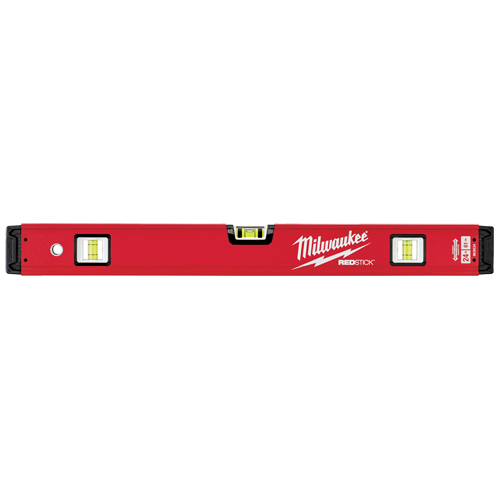 Milwaukee MLBX24 Redstick Level, Box, 2' L, Steel, 3, Non-Magnetic