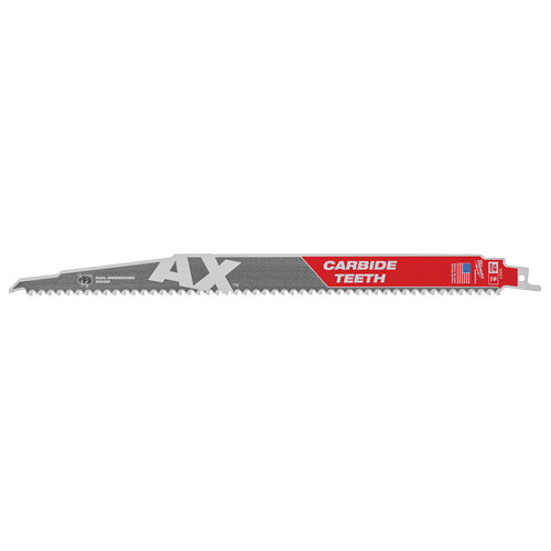 Milwaukee 48-00-5227 AX Sawzall&reg; Blade, Carbide cutting, 5 TPI, 12" L x 1" W