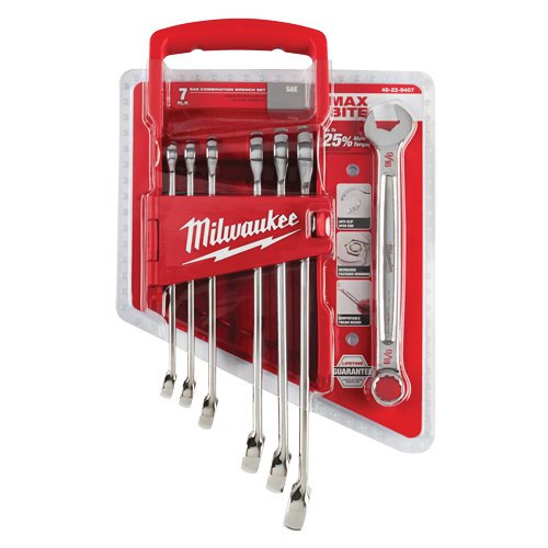 Milwaukee 48-22-9407 Jeu de cl&eacute;s mixtes, Combinaison, 7 morceaux, Imp&eacute;rial