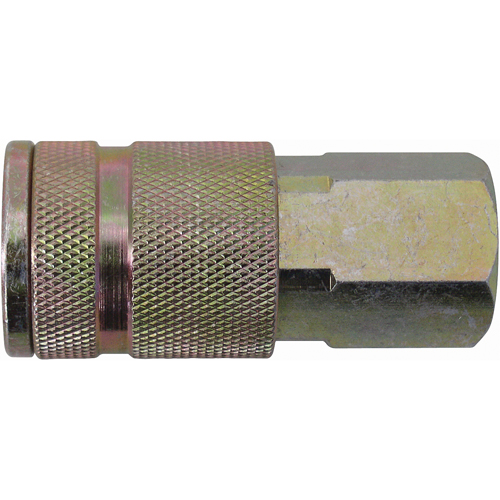 Topring 21.882 Quick Couplers - 3/8" Industrial, One Way Shut-Off - Manual Couplers, Zinc Plated Steel