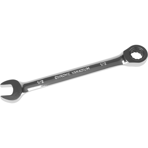Aurora Tools UAD656 SAE Ratcheting Combination Wrench, 12 Point, 1/2", Chrome Finish