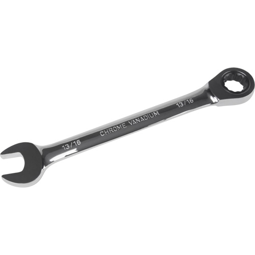 Aurora Tools UAD661 SAE Ratcheting Combination Wrench, 12 Point, 13/16", Chrome Finish