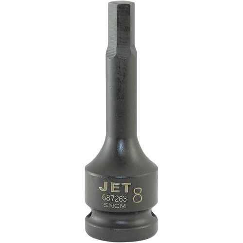 JET 687263 Douille pour foret &agrave; chocs, 8 mm x 3" lo, Prise 1/2"