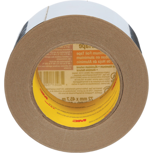 3M 1520CW.NT-H024 Venture Tape Aluminum Foil Tape, 1.8 mils Thick, 72 mm (3") x 45.7 m (150')