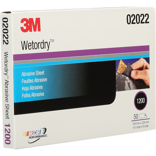 3M 02022 Wetordry 401Q Abrasive Sheet, 5-1/2" x 9", Fine Grit, Silicon Carbide