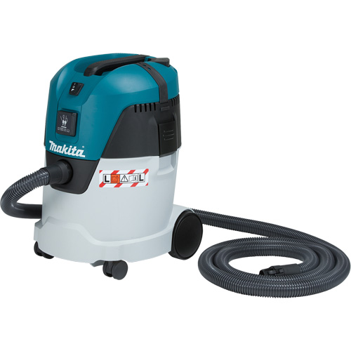 Makita VC2512L L Class Push & Clean Compact Dust Extractor, Wet-Dry, 1.34 HP, 6.6 US Gal. (25 Litres)