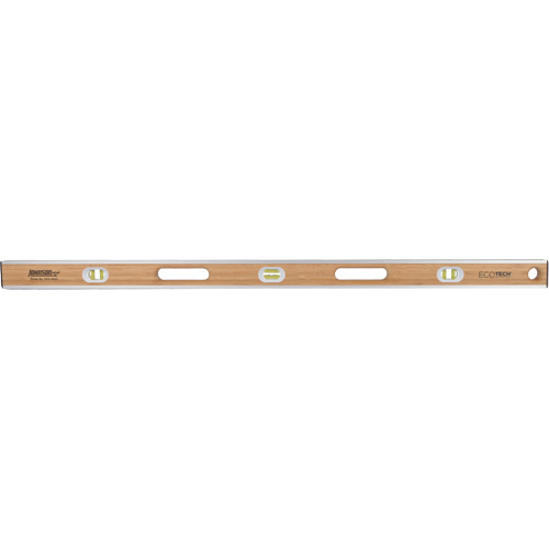 Johnson 1611-4800 Eco-Tech&reg;  Bamboo Level, I-Beam, 48" L, Wood, 3, Non-Magnetic